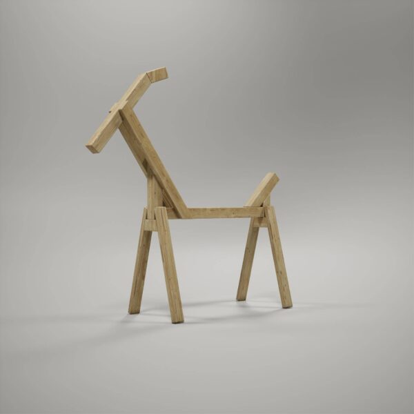Descripción de construcción del armazón para un cabra de Navidad que vistes con ramas de abeto