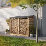 Firewood storage against wall - DIY Plan